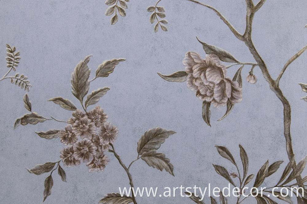 small fresh non-woven wallpaper